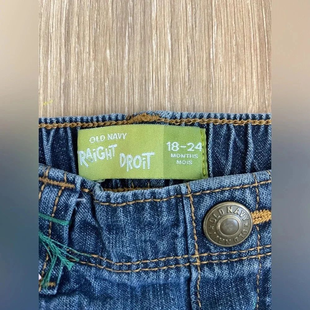 Old Navy Custom Peace & Flower Patch Jeans 18–24 Months